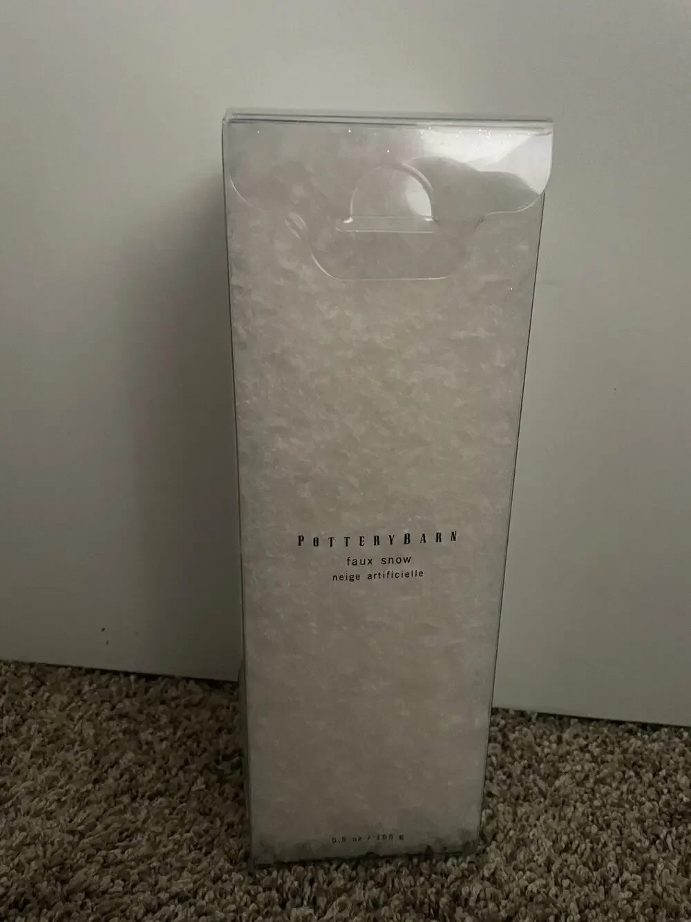 Pottery Barn Faux Snow 5.5 oz White Christmas Holiday Village Holiday Decor New